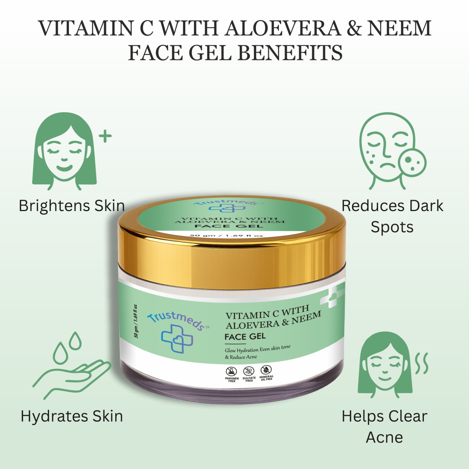 Trustmeds Vitamin C with Aloevera & Neem Face Gel view 3